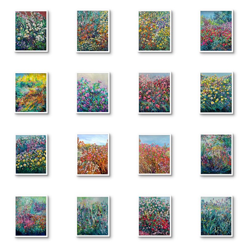 Blossoms Into The Light Acrylic On Canvas Panel 8X10 Each